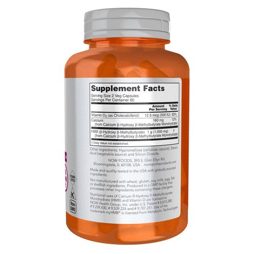 NOW Foods HMB 500 mg – Vegetable Capsules for Mass Gain