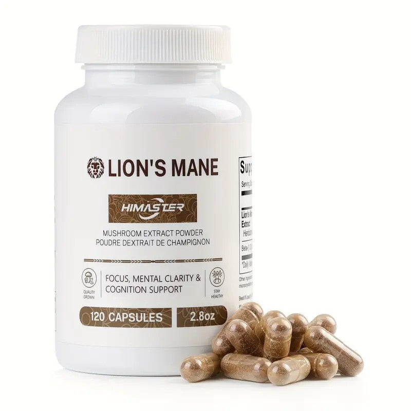 Lion’s Mane 120 Cápsulas – Suplemento Natural para Memória e Foco