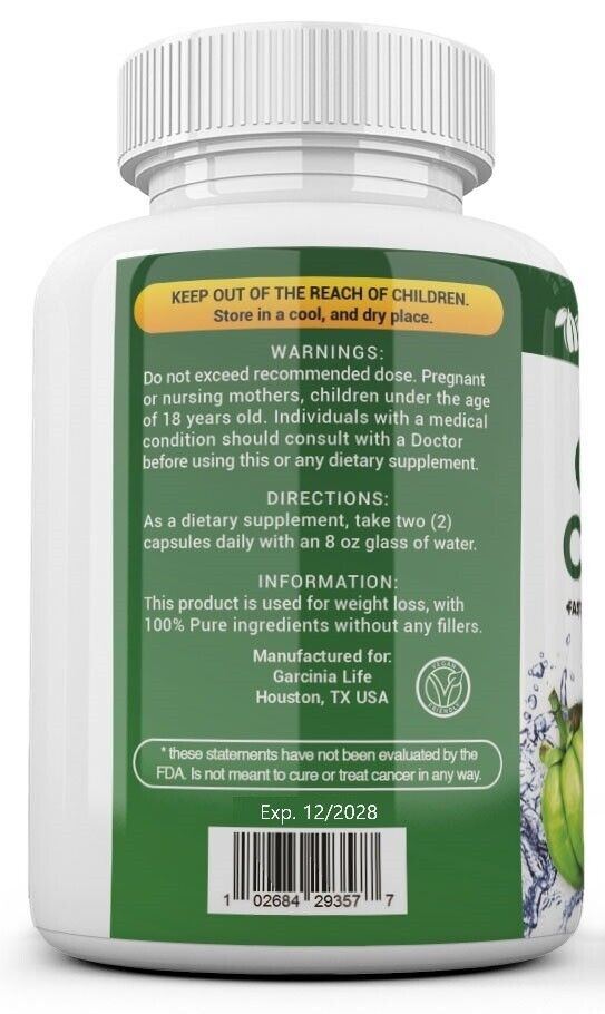 Pacote Triplo Garcinia Cambogia 3000mg – 95% HCA | Suplemento Diário para Emagrecimento