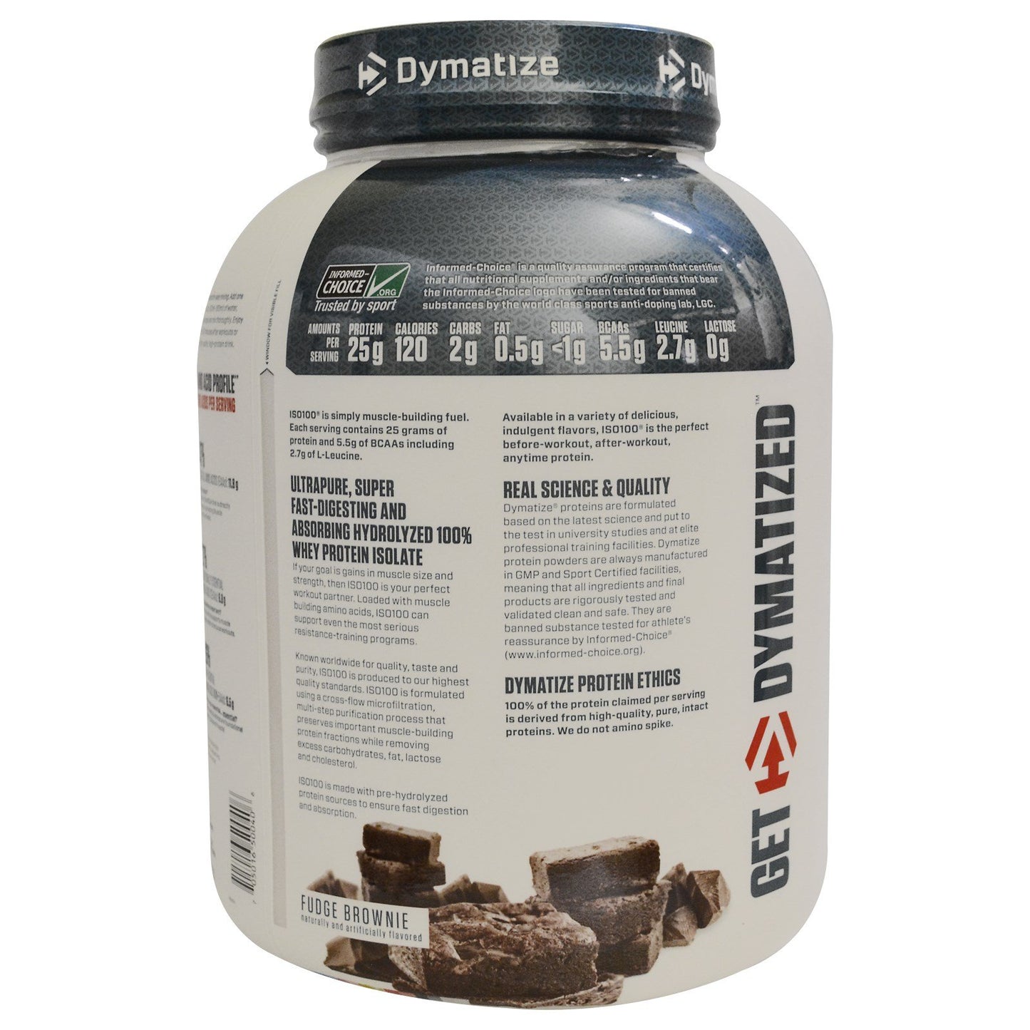 Dymatize ISO100® Hydrolyzed 100% Whey Isolate – Cookies & Cream | 25 g Protein, 5 lb
