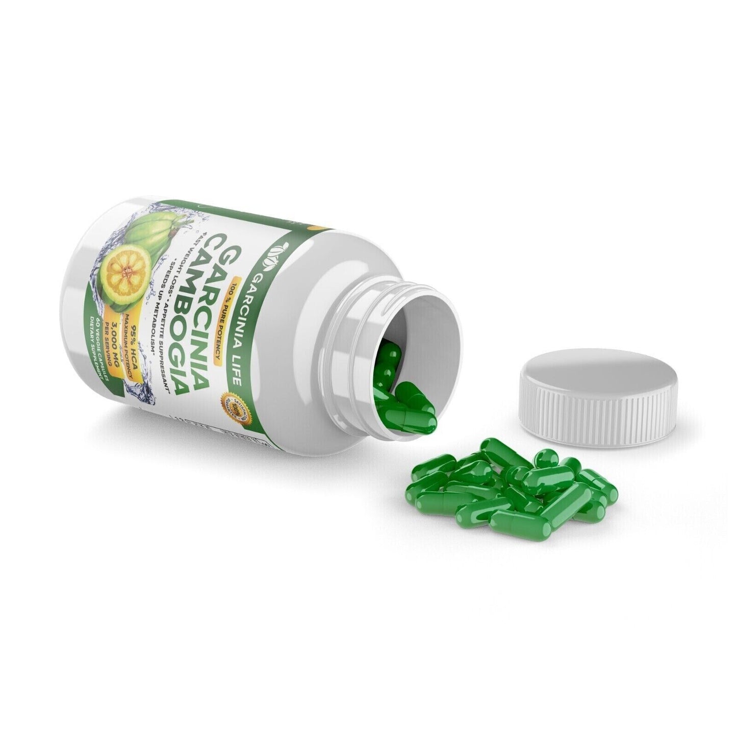 Pacote Triplo Garcinia Cambogia 3000mg – 95% HCA | Suplemento Diário para Emagrecimento