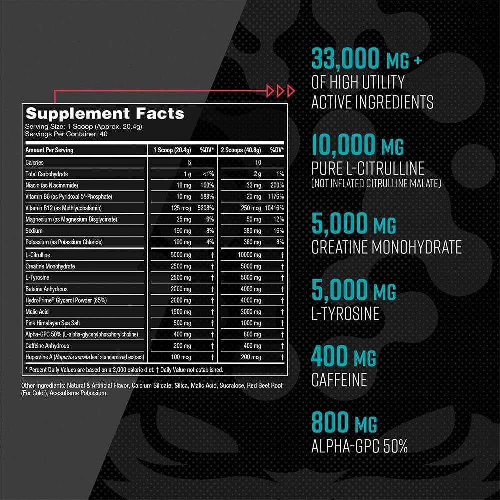 Pré-Treino Gorilla Mode – Energia Explosiva | 40 Doses | Melancia Refrescante