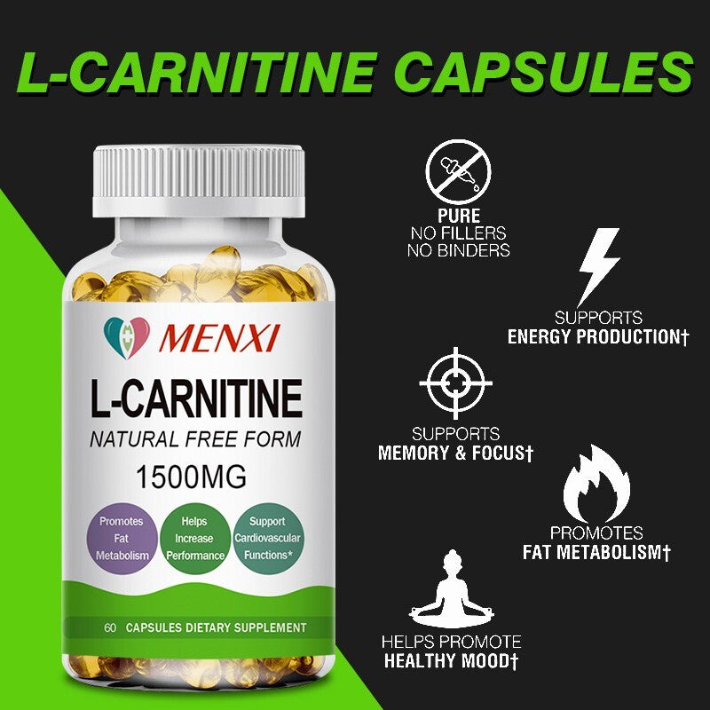 L-Carnitina 1500mg – Suplemento para Perda de Peso e Energia