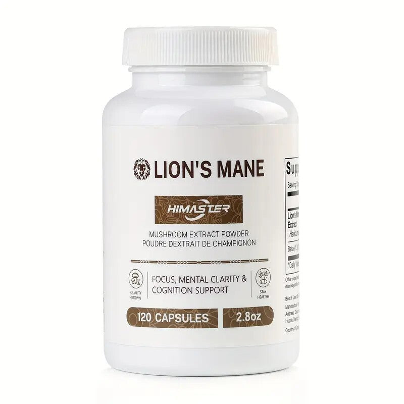 Lion’s Mane 120 Cápsulas – Suplemento Natural para Memória e Foco