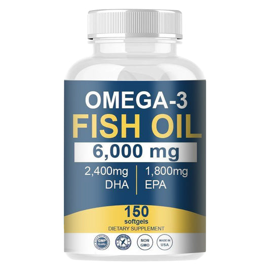 Óleo de Peixe 6000 mg – EPA e DHA Máximo – Suporte ao Cérebro, Fígado e Energia
