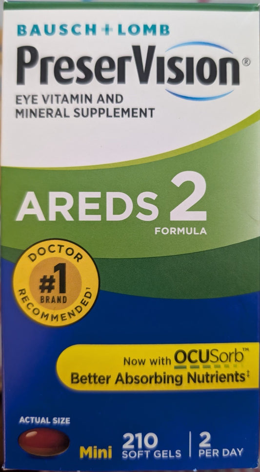 AREDS 2 PreserVision – 210 Cápsulas | Proteção e Saúde Ocular