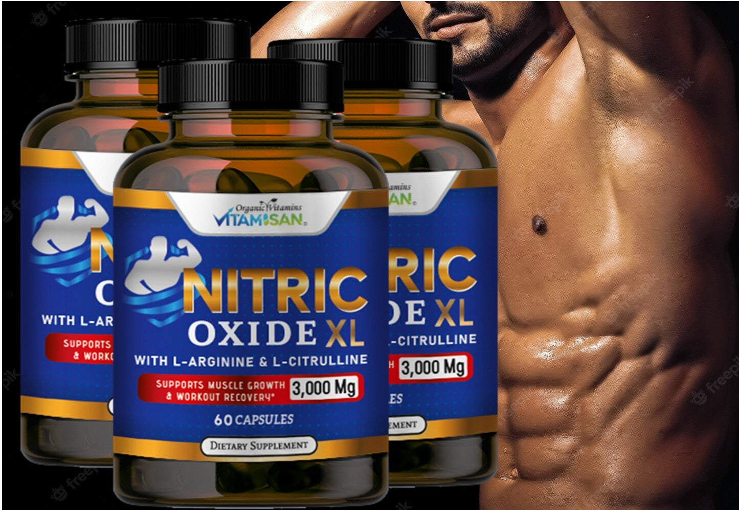 Vasodilatação Máxima com L-Arginina + L-Citrulina | 3000mg | 120 Cápsulas | Energia e Performance
