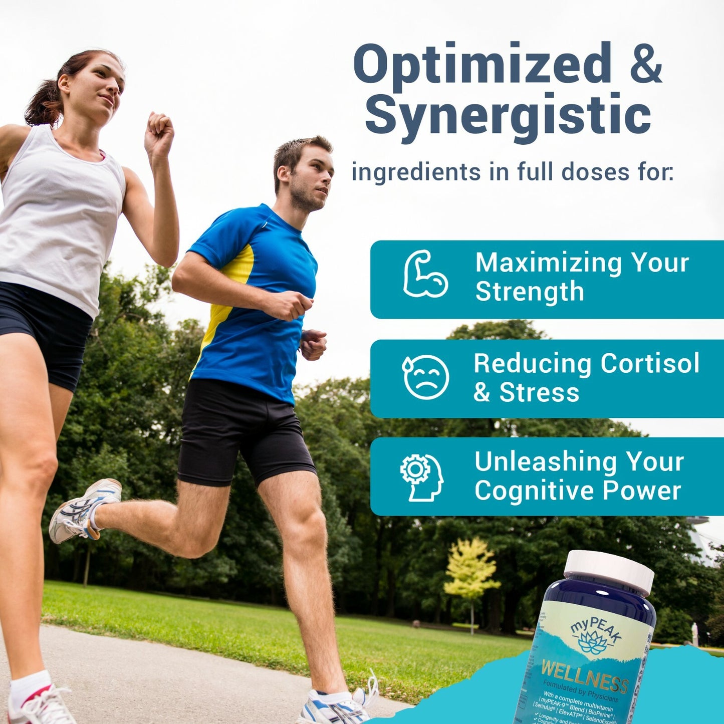 Multivitamínico Vegano myPEAK Wellness + ElevATP® | Saúde Celular e Longevidade