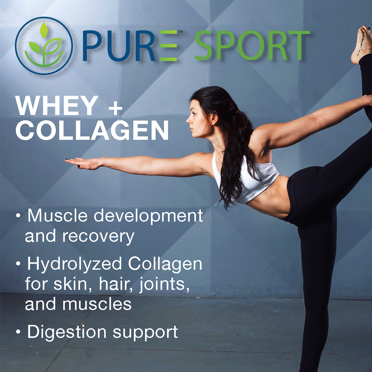 Whey Protein com Colágeno PURE 848g – Sabor Baunilha e Mirtilo | 28 Doses | 27g por Porção