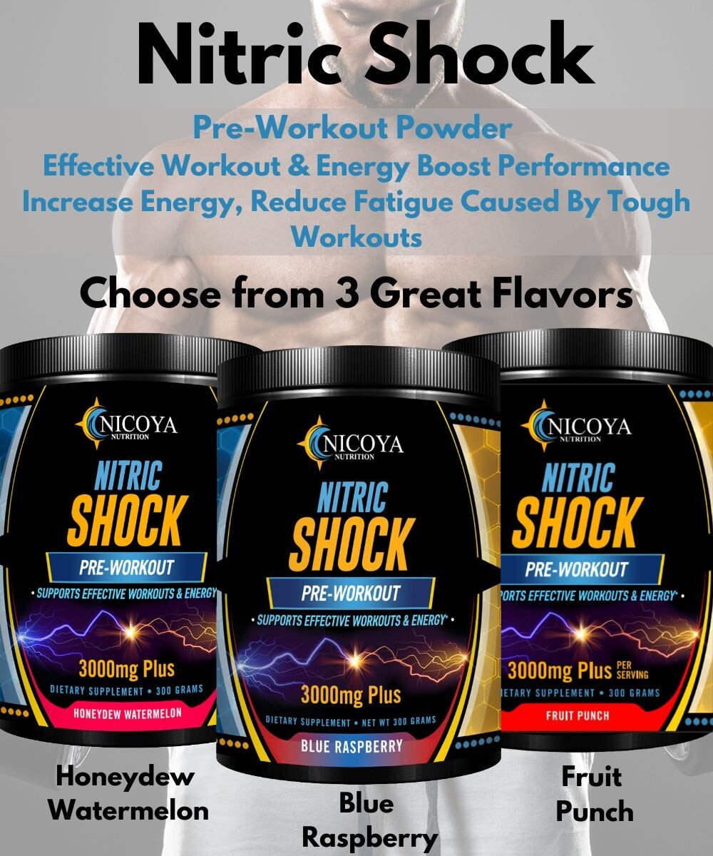 Pré-Treino Nitric Oxide 3000mg+ – Força, Foco e Energia Explosiva | Pó | 3 Sabores