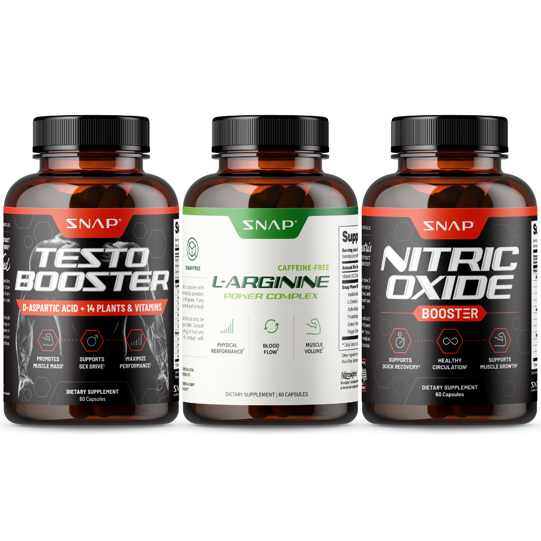 Kit Explosão Muscular – L-Arginina, Óxido Nítrico e Testo Booster