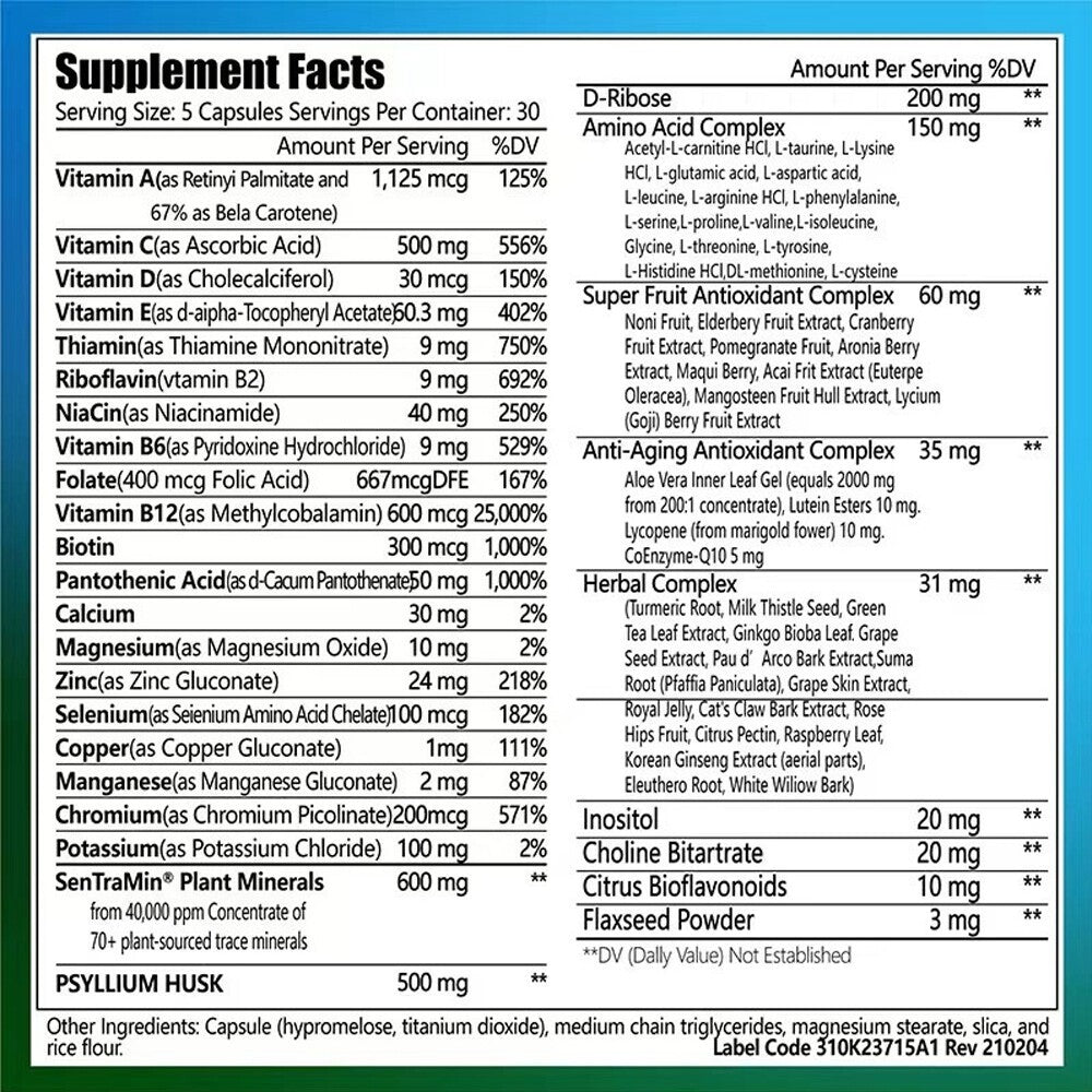 Ultimate IMMUNO 150 Multi Vitamina – 150 Cápsulas, Saúde e Imunidade
