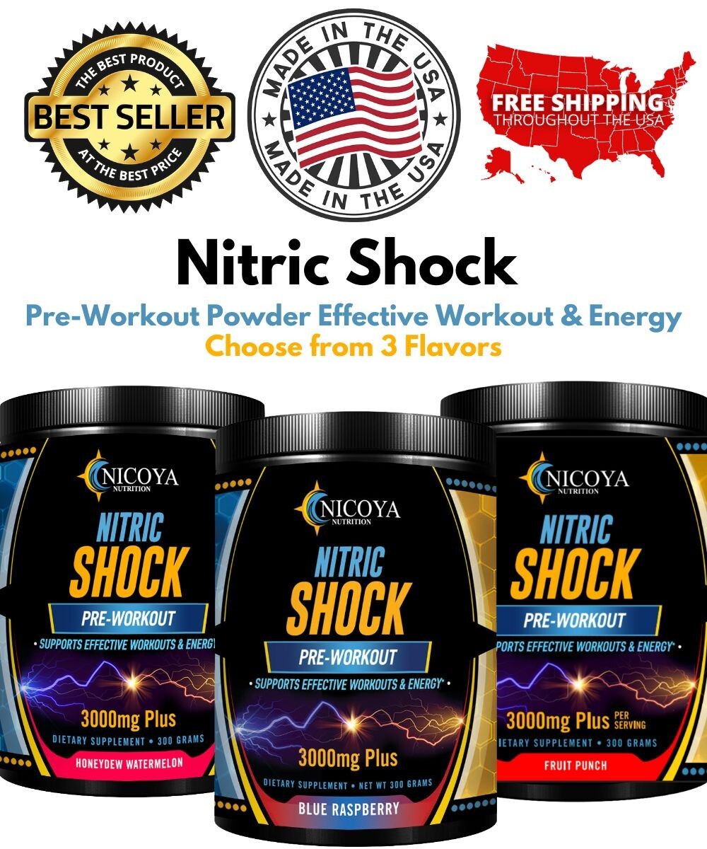 Pré-Treino Nitric Oxide 3000mg+ – Força, Foco e Energia Explosiva | Pó | 3 Sabores