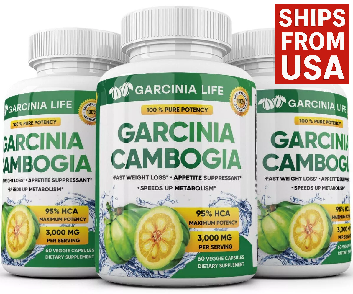 Pacote Triplo Garcinia Cambogia 3000mg – 95% HCA | Suplemento Diário para Emagrecimento