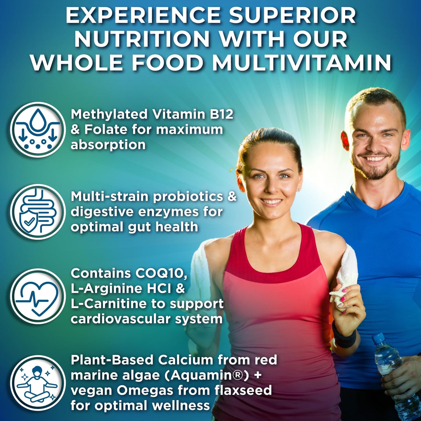 Whole Food Daily Vegan Multivitamin – Suporte Diário com Probióticos, Enzimas e Ômegas