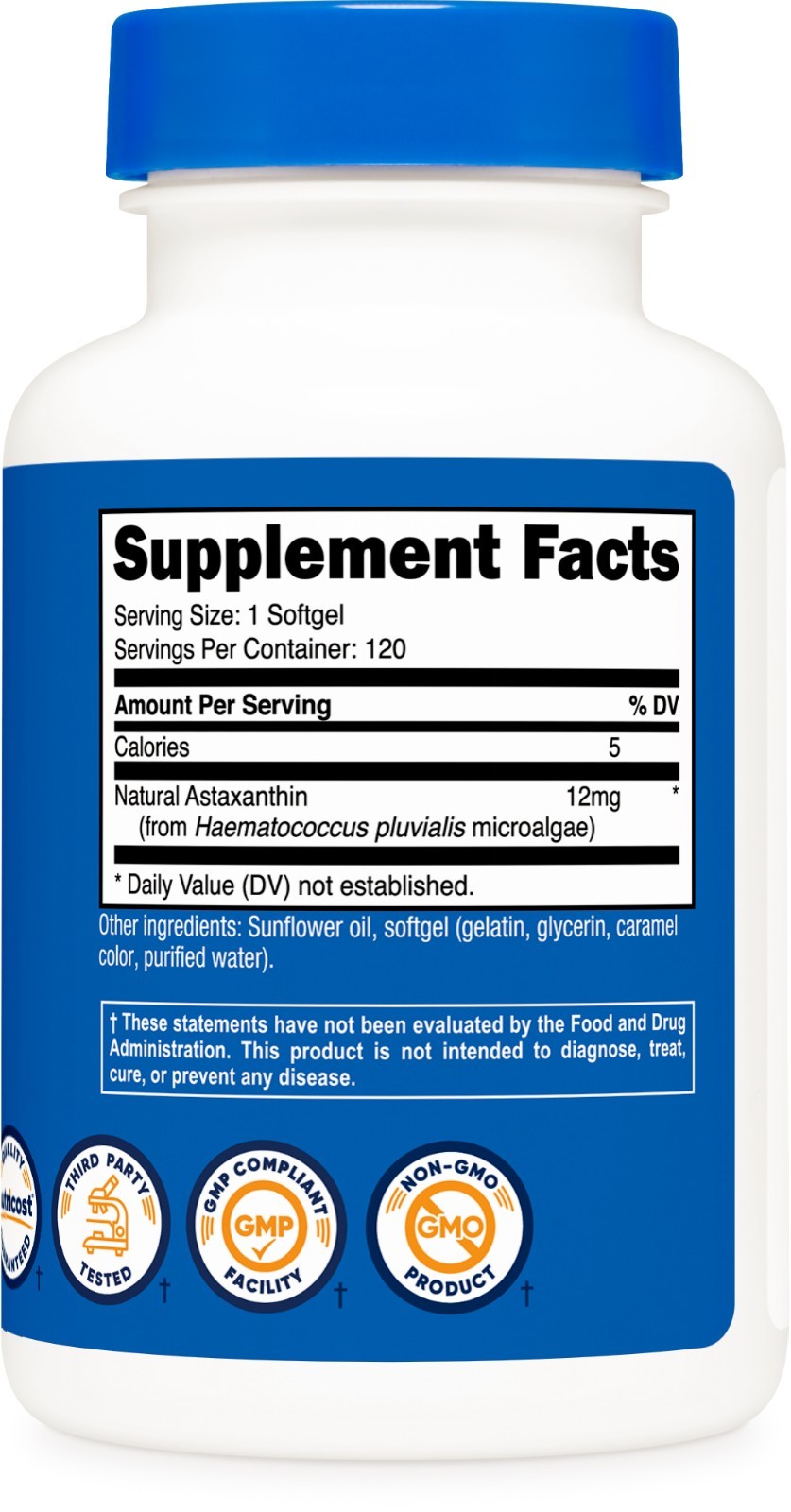 Nutricost Astaxantina – 12 mg – 120 Softgels – Saúde e Bem-Estar
