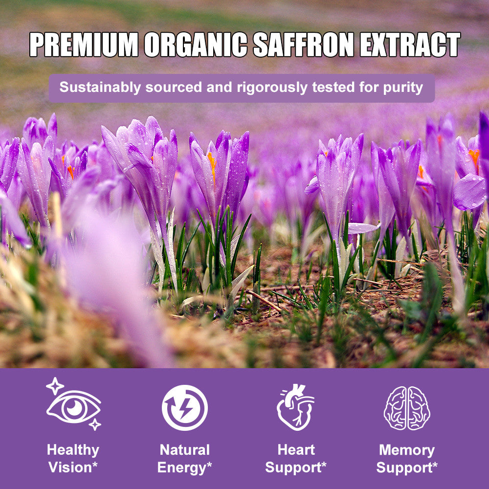 MENXI Vegan Saffron Supplement – 88.5 mg | 120 Capsules with Natural Extract