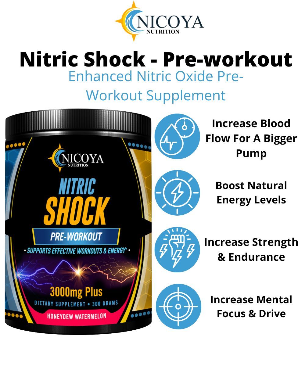 Pré-Treino Nitric Oxide 3000mg+ – Força, Foco e Energia Explosiva | Pó | 3 Sabores