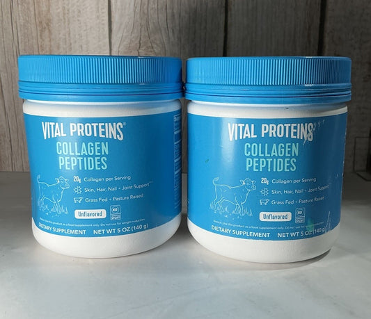 2x Vital Proteins Colágeno em Pó – 5 oz – Suporte à Beleza de Unhas e Cabelos