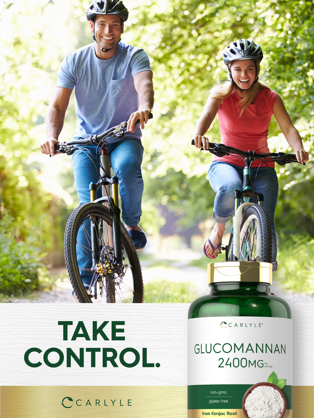 Suplemento de Glucomanano 2400mg | 200 Cápsulas | Konjac Puro | Livre de OGM