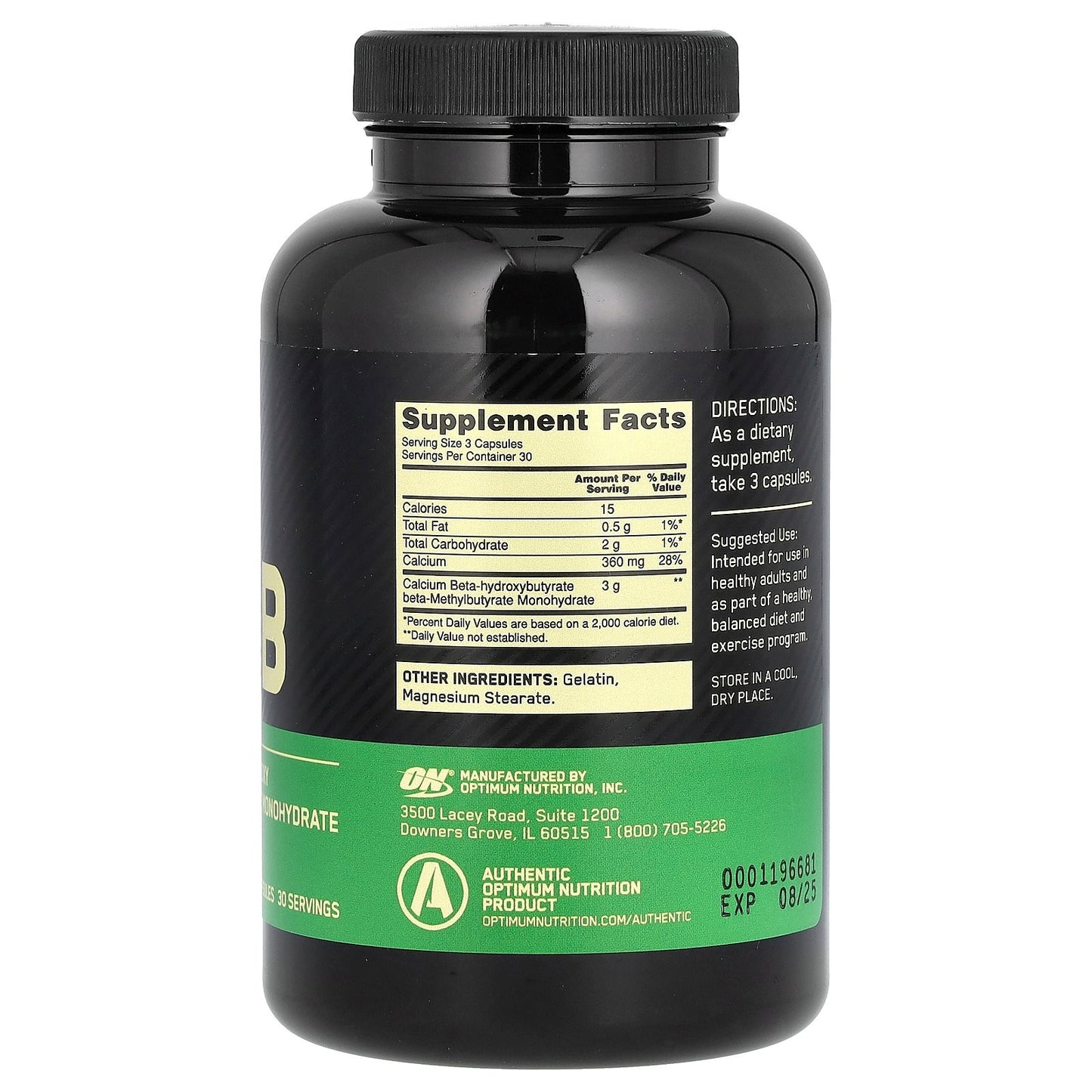 HMB Supplement - 90 Capsules for Muscle Support and Recovery