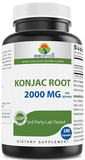 Konjac Glucomannan 2000mg – 180 Capsules | Natural Supplement for Weight Loss, Appetite Control and Digestive Health – Best Naturals – Gluten Free