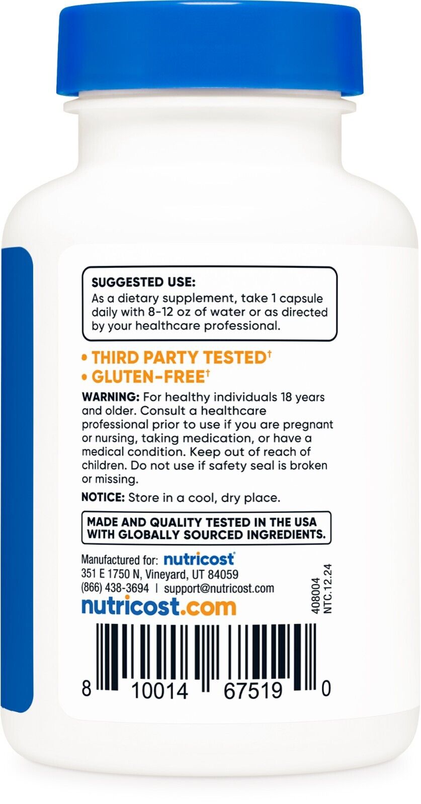 Nutricost CoQ10 100mg – 120 Cápsulas | Saúde do Coração e Energia | Não-OGM