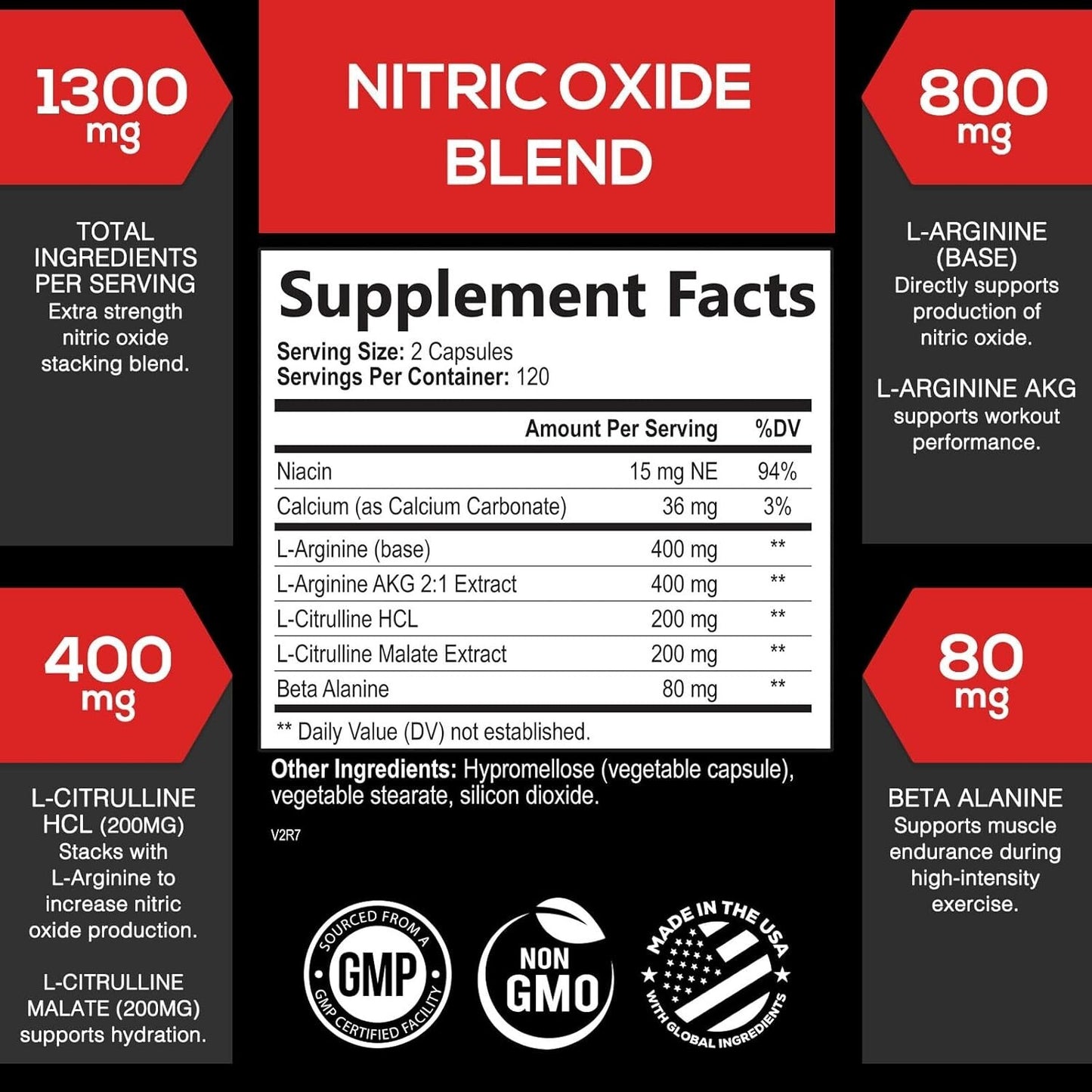 Nitric Oxide Premium 1300mg Supplement – SilverOnyx | Advanced Workout Performance