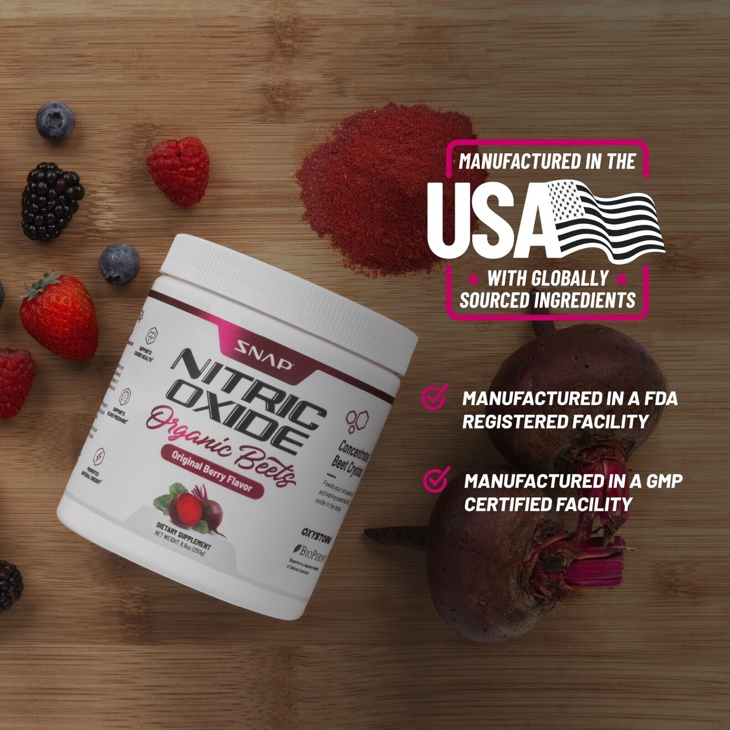 Snap Nitric Oxide with Beetroot – 30 Pre-Workout Doses