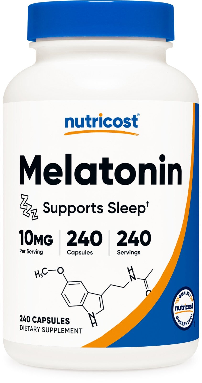 Nutricost Melatonin 10mg – 240 Capsules | Natural Sleep Supplement | Gluten Free and Non-GMO