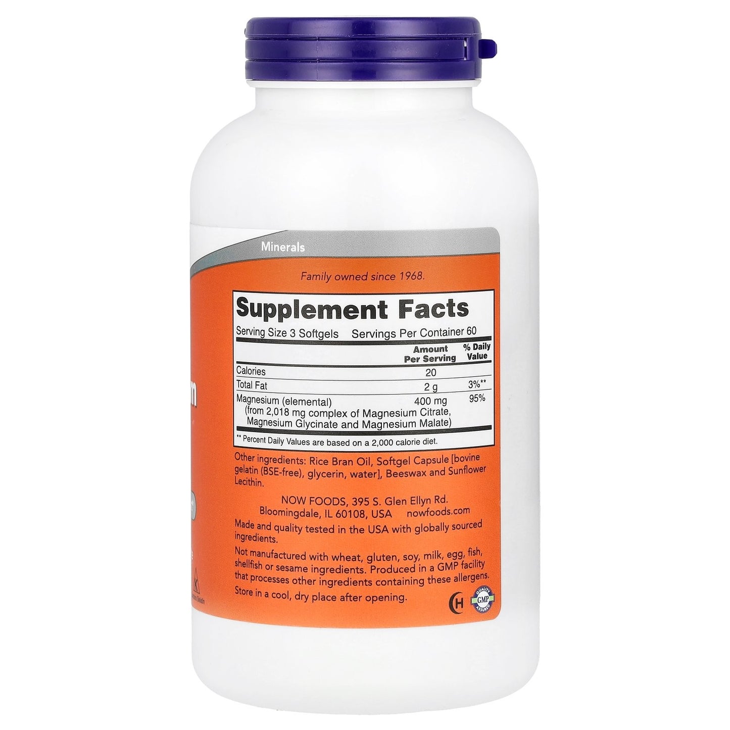Now Foods Magnesium Citrate 180 Capsules – High Absorption, GMP Quality