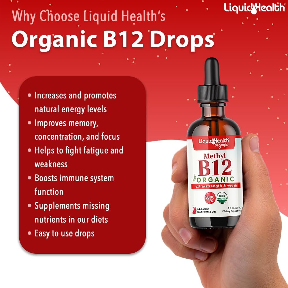 LIQUIDHEALTH Vitamin Kit – Vegan Daily Essentials with Organic Methyl B12 | 4 Bottles of 5.25 fl oz Each