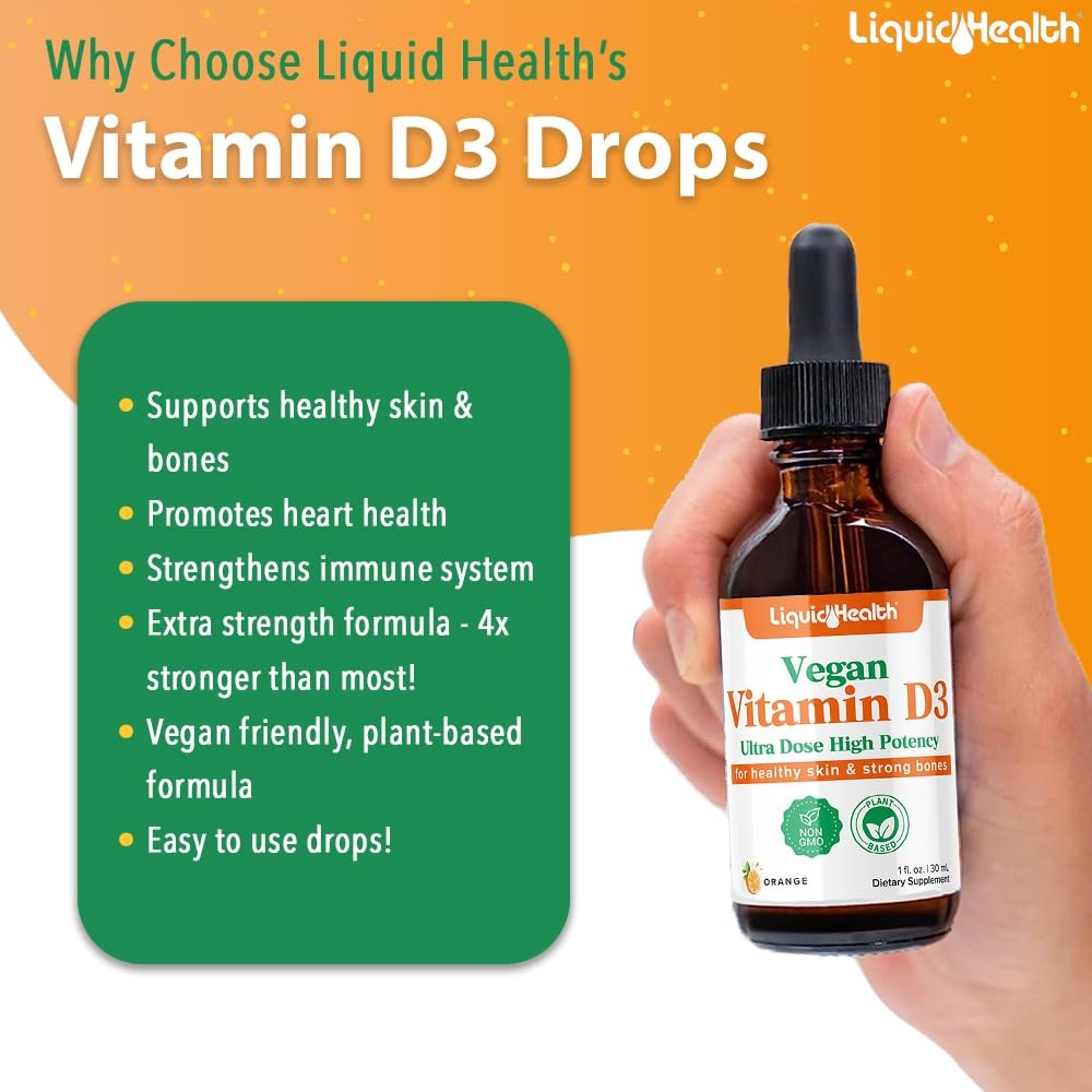 LIQUIDHEALTH Vitamin Kit – Vegan Daily Essentials with Organic Methyl B12 | 4 Bottles of 5.25 fl oz Each