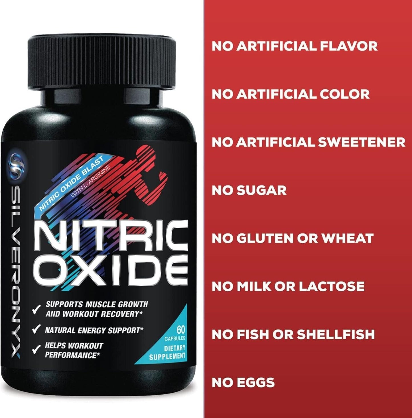 Nitric Oxide Premium 1300mg Supplement – SilverOnyx | Advanced Workout Performance