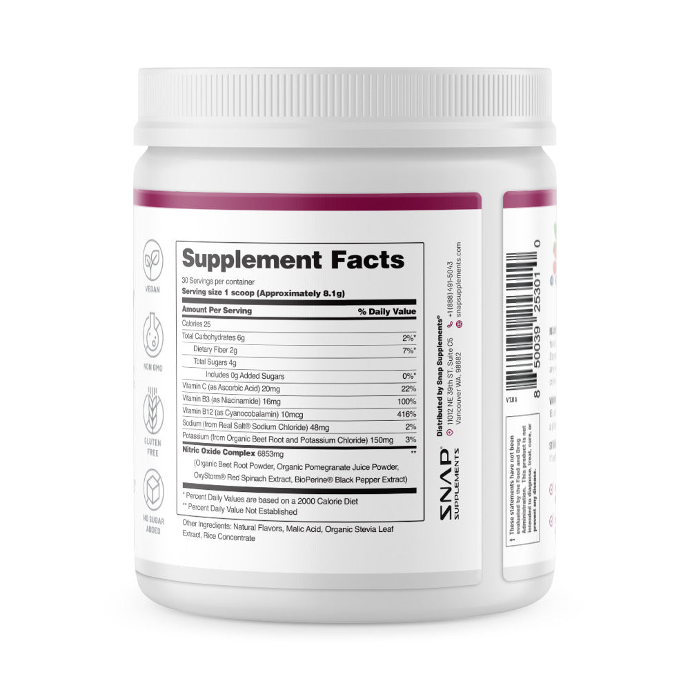 Snap Nitric Oxide with Beetroot – 30 Pre-Workout Doses