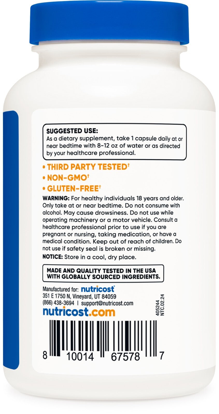 Nutricost Melatonin 10mg – 240 Capsules | Natural Sleep Supplement | Gluten Free and Non-GMO