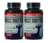 MUSCLE MAKER PLUS - 120 Cápsulas | Aumento Muscular, Libido e Energia | Fórmula Avançada Natural
