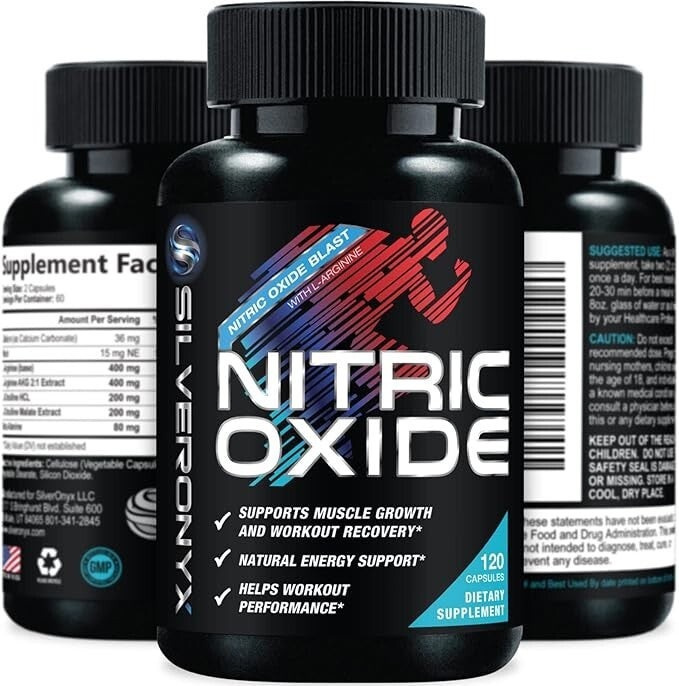 Nitric Oxide Premium 1300mg Supplement – SilverOnyx | Advanced Workout Performance