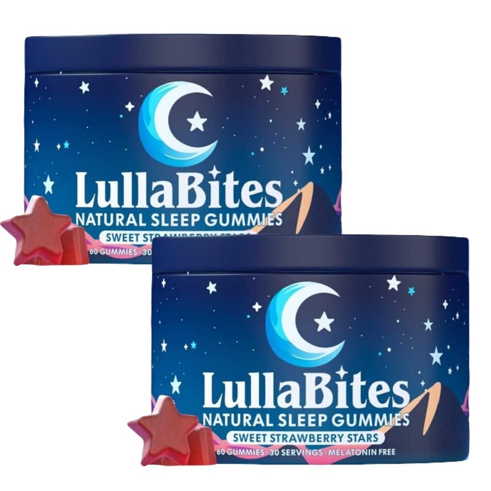 LullaBites Natural Sleep Gummies – 60 Strawberry Gummies