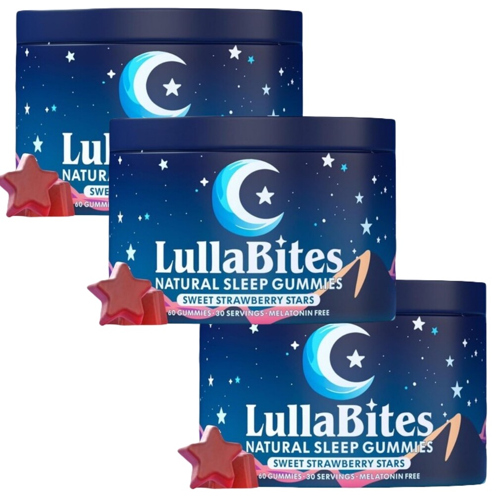 LullaBites Natural Sleep Gummies – 60 Strawberry Gummies