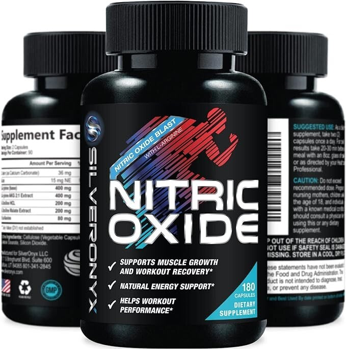 Nitric Oxide Premium 1300mg Supplement – SilverOnyx | Advanced Workout Performance
