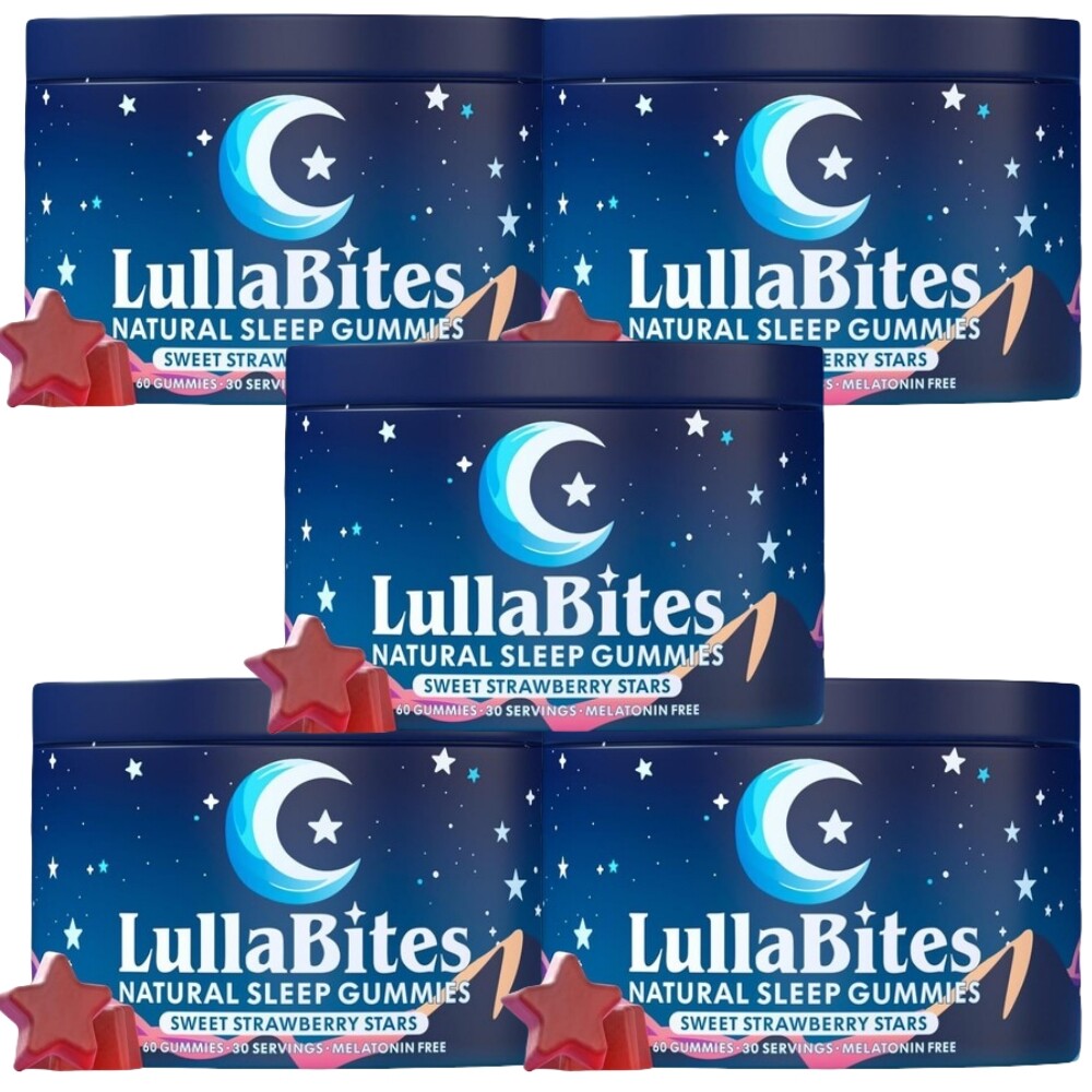LullaBites Natural Sleep Gummies – 60 Strawberry Gummies