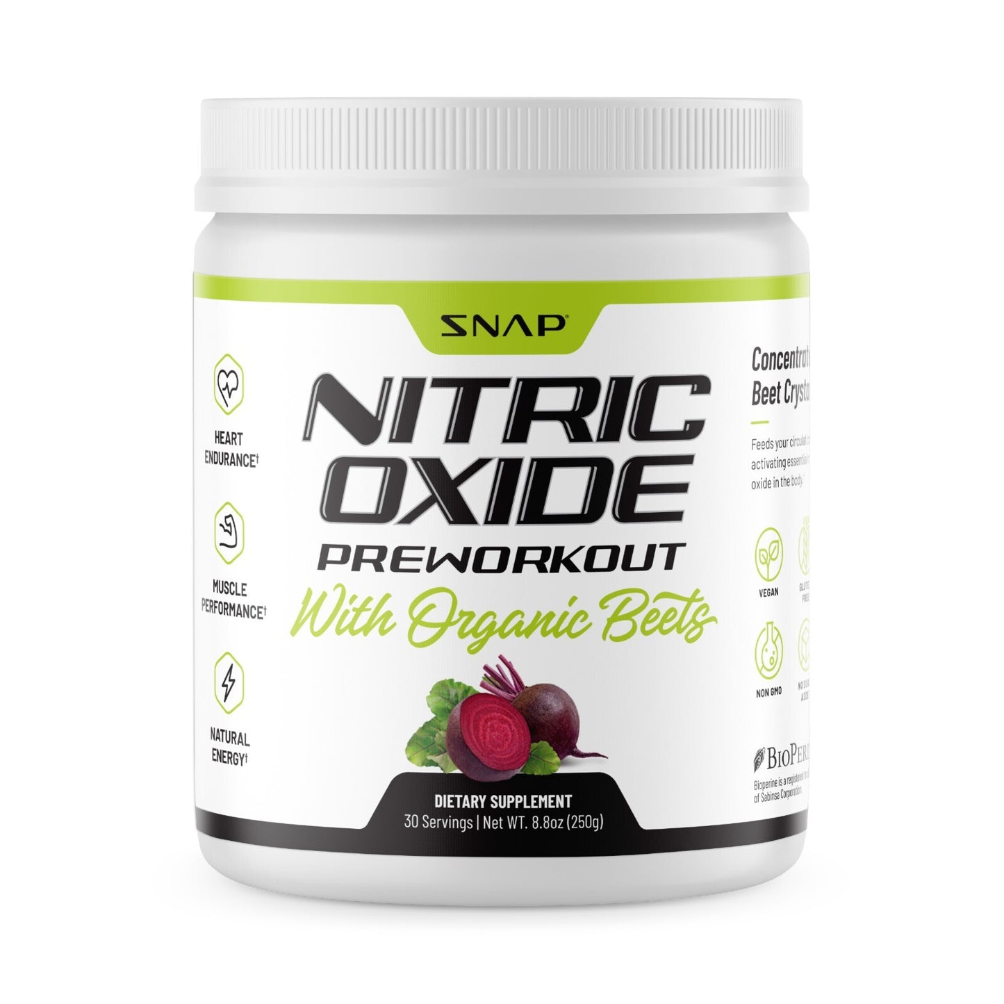 Snap Nitric Oxide with Beetroot – 30 Pre-Workout Doses
