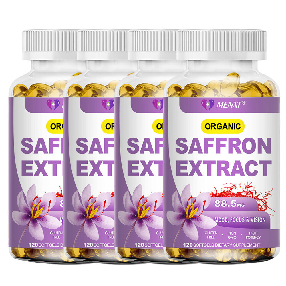 MENXI Vegan Saffron Supplement – 88.5 mg | 120 Capsules with Natural Extract