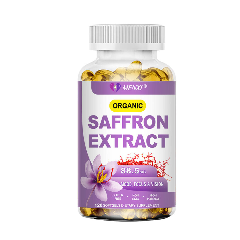 MENXI Vegan Saffron Supplement – 88.5 mg | 120 Capsules with Natural Extract