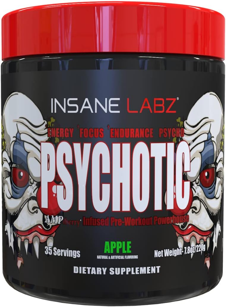 INSANE LABZ PSYCH-O-TIC Pré-Treino Potência Foco Energético Resistência 35 Porções-
