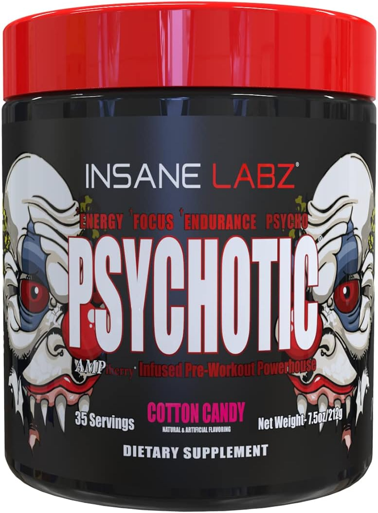 INSANE LABZ PSYCH-O-TIC Pré-Treino Potência Foco Energético Resistência 35 Porções-