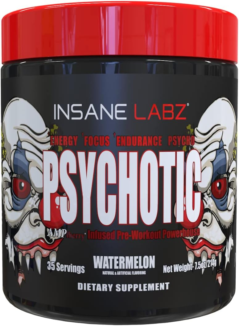INSANE LABZ PSYCH-O-TIC Pré-Treino Potência Foco Energético Resistência 35 Porções-