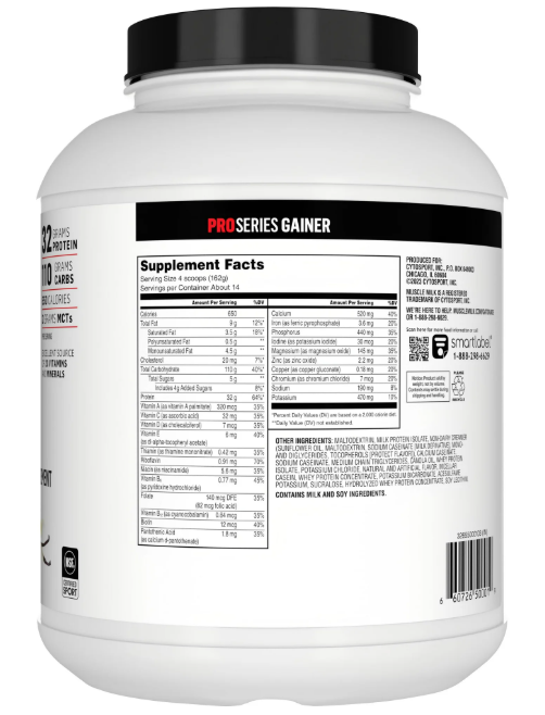 Muscle Milk Pro Series Gainer 5 lb – Protein Powder for Muscle Growth and Mass Gain
