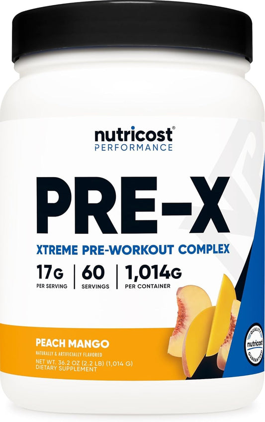 Nutricost Pre-X Xtreme Pré-Treino em Pó – 60 Porções | Energia e Força Máxima